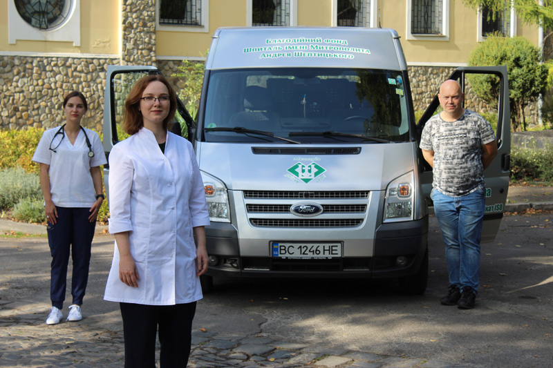 Mitarbeiter des Sheptytsky-Krankenhauses in Lemberg